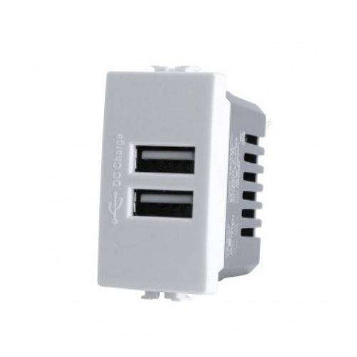 [Doppia presa USB 2A MTX bianco] 521B